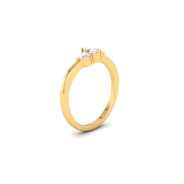 Split Shank Engagement Ring for Her, Solitaire Proposal Ring with Accent Stones, Elegant Handmade Wedding Jewelry