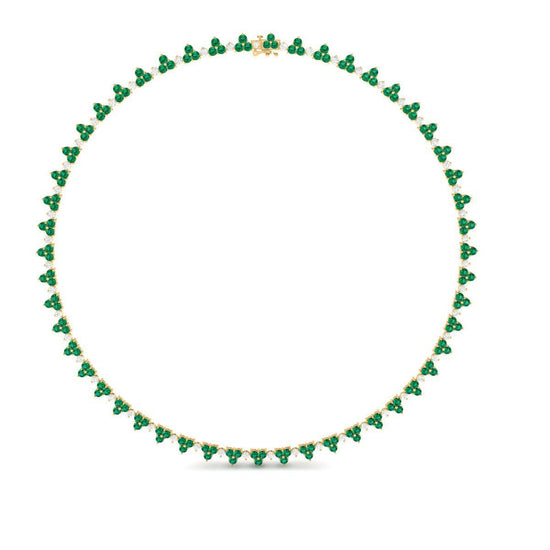 Floral Emerald Necklace for Women, Dainty Green Stone Jewelry, Handmade Gift, Indian Ethnic Festive Wear, Bridal Choker Style