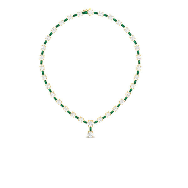 Green & White Drop Necklace for Women, Emerald Look Choker, Handmade Gift Jewelry, Indian Festive or Bridal Wear Necklace