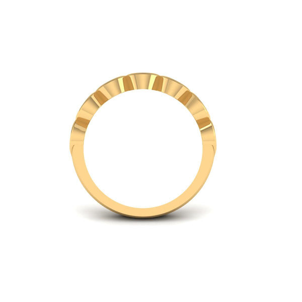 Moissanite Marquise Design Band in 14KT Gold Over Sterling Silver | Dainty Eternity Stackable Ring | Vintage Wedding Band for Her