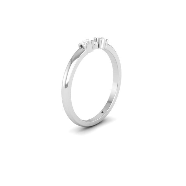 Three Stone Dainty Ring in 14KT Gold Over Sterling Silver | Vintage Diamond-Shaped Center Ring | Promise Stackable Gift Ring