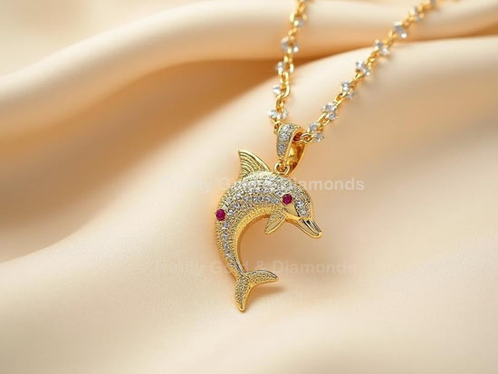 Dolphin Pendant Necklace • Ocean Animal Charm Jewelry • Nautical Dolphin Necklace for Women • Sea Life Gift • Beach Style Jewelry