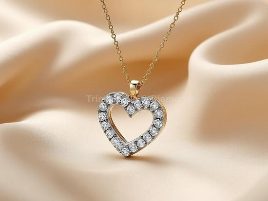 Dainty Heart Pendant • Gift for Her • Moissanite Diamond Small Heart Pendant Necklace for Women • Everyday Wear • Classic Gift