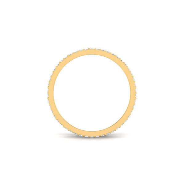 Wide Pave Eternity Band Ring • Full Sparkle Wedding Band • Dainty Statement Anniversary Ring • Elegant Gift Jewelry for Her