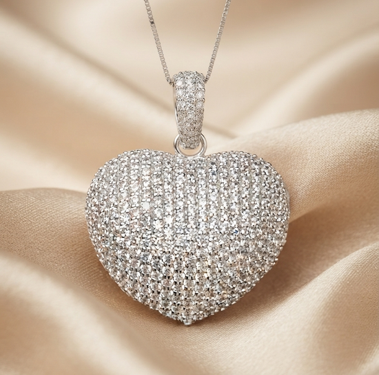 4 Ct Moissanite Diamond Pendant, 925 Sterling Silver, Handmade Pendant, Engagement Women&