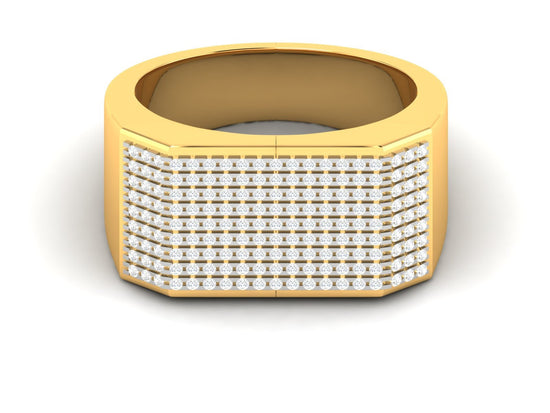 3.00 Ct Moissanite And Diamond Men&