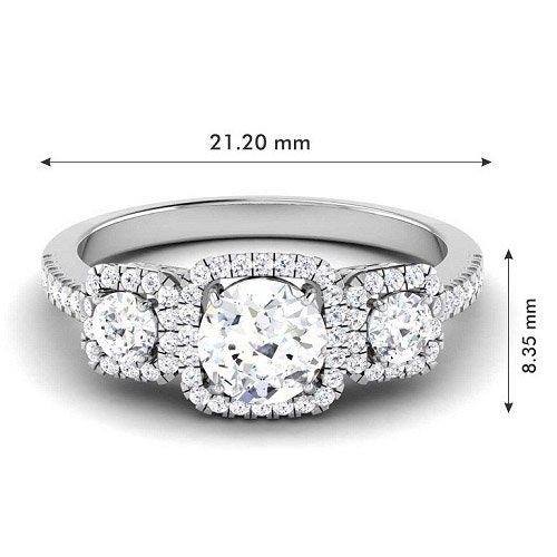 Moissanite Diamond Ring, 925 Sterling Silver, Handmade Ring, Engagement Weddings Women's Ring, Promise Women's Ring , Valentine Gift Ring