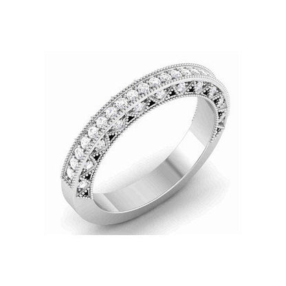 Moissanite Diamond Stacking Ring, Wedding Engagement Ring for Women, Sterling Silver Diamond Ring, Anniversary Gift, Mother's Day Gift