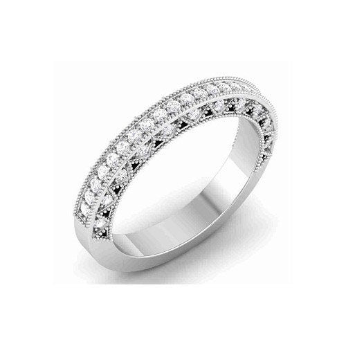 Moissanite Diamond Stacking Ring, Wedding Engagement Ring for Women, Sterling Silver Diamond Ring, Anniversary Gift, Mother&