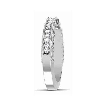 Moissanite Diamond Stacking Ring, Wedding Engagement Ring for Women, Sterling Silver Diamond Ring, Anniversary Gift, Mother's Day Gift