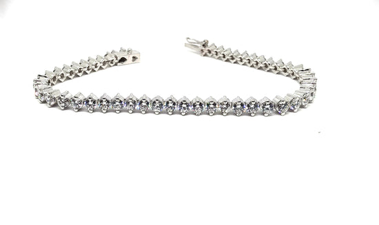 Round Cut Diamond And Moissanite Bracelet, Engagement Wedding Women&