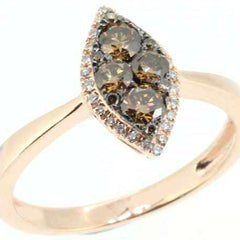 Cluster Marquise Ring, Blue Sapphire Cluster Ring, Gemstone ring, Perfect Gift, 14KT Gold Plated, Available - Black, Blue And Brown Gemstone