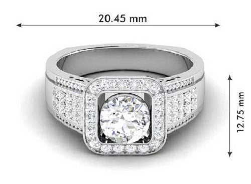 Moissanite Diamond Ring , 14k White Gold Plated, Engagement Wedding Ring, Moissanite Ring , Handmade Ring, Valentine Day, Gift For Her