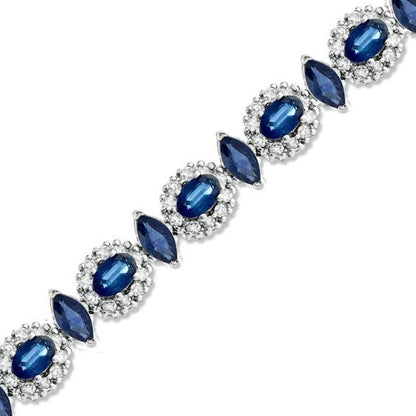 SAPPHIRE TENNIS BRACELET, Sapphire Friendship Bracelet, Gemstone Bracelet For Women, Valentine Gifts For Her, Wedding Tennis Bracelet,Gifts