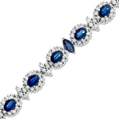 SAPPHIRE TENNIS BRACELET, Sapphire Friendship Bracelet, Gemstone Bracelet For Women, Valentine Gifts For Her, Wedding Tennis Bracelet,Gifts