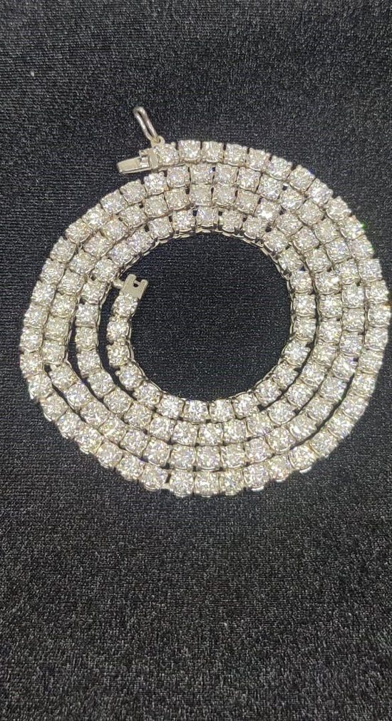 MOISSANITE NECKLACE,WHITE Necklace, Hip Hop Tennis Unisex Art Deco Charm Necklace, Diamond Antique Chain Necklace Gift For Lover,Gifts