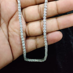 MOISSANITE NECKLACE,WHITE Necklace, Hip Hop Tennis Unisex Art Deco Charm Necklace, Diamond Antique Chain Necklace Gift For Lover,Gifts