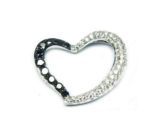 Moissanite Heart Necklace, Heart Pendant, Diamond Heart Necklace, Open Heart Necklace, Silver Heart Necklace, Gift for Her, Wedding Gifts,