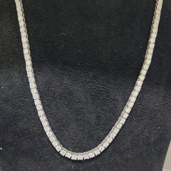 MOISSANITE NECKLACE,WHITE Necklace, Hip Hop Tennis Unisex Art Deco Charm Necklace, Diamond Antique Chain Necklace Gift For Lover,Gifts
