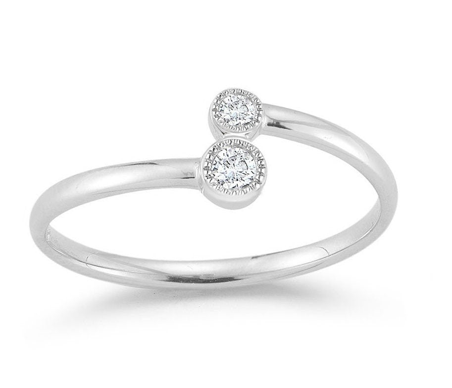 Dainty Moissanite Ring, Moissanite Stacking Ring, 925 Sterling Silver, Handmade Ring, 14k White Gold Plated, Delicate Ring, Gift For Her