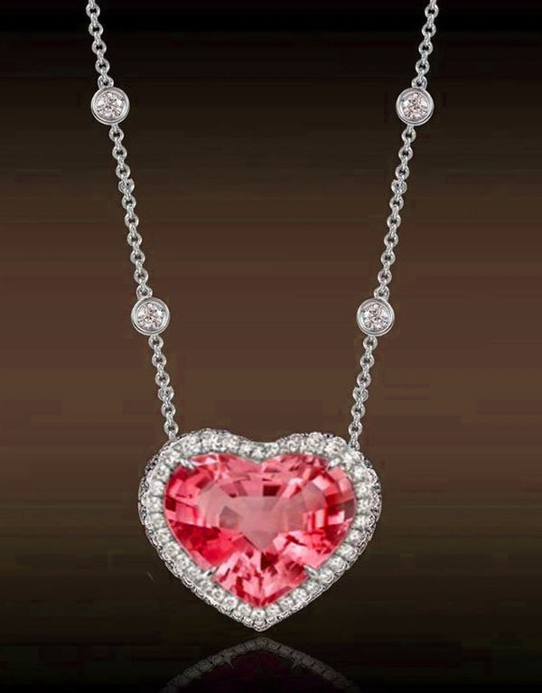 TOPAZ HEART SHAPE Sterling Silver Necklace,Topaz Pendant,Silver Heart Pendant,Heart Necklace,Handmade Diamond Heart Pendant,Valentine Gift