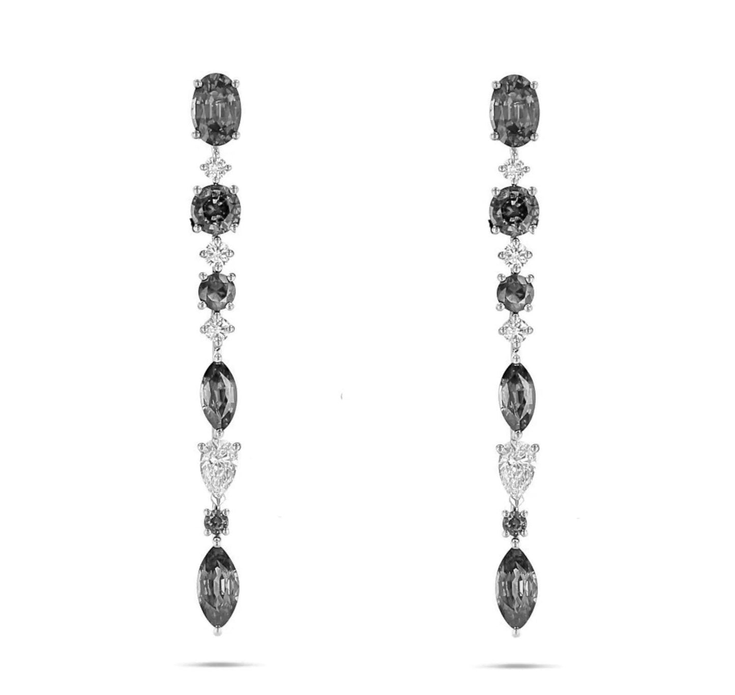 2.30 Ct Black Diamond Women's Earrings, Drop And Dangle Earrings, 925 Sterling silver, Handmade Earrings, Women's Gift, Gift For Her Earring
