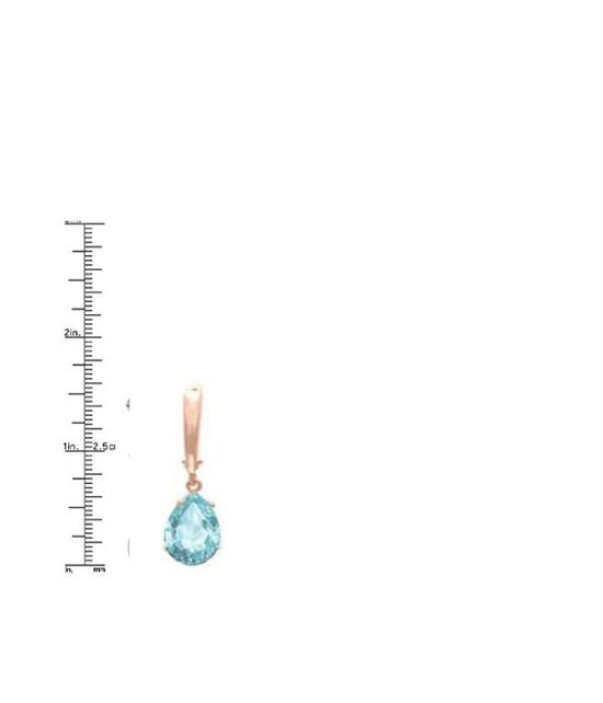 TOPAZ DANGLE EARRINGS 14kt Rose Gold Plated In Silver Earring, Topaz Gemstone Earring,925 Sterling Silver Earring,Blue Topaz Dangle Earrings