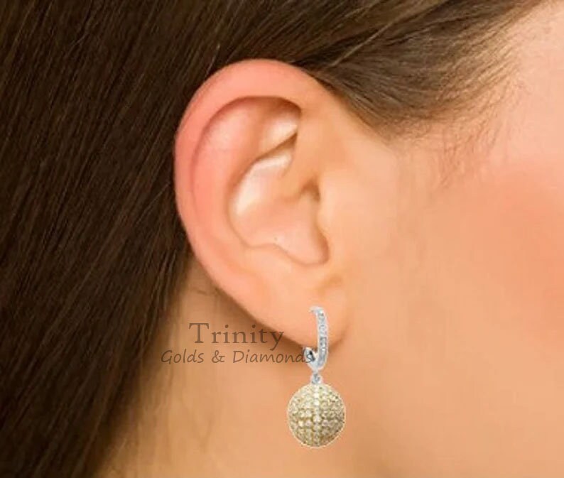 DIAMOND DISCO BALL Earrings, Disco Ball Dangle Drop Earrings,Minimalist Earring, Earrings Dangle,Bridesmaid Earrings,Dainty Earrings, Gifts