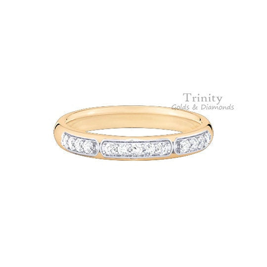 Round Cut Moissanite Wedding Ring In 925 Sterling Silver Ring, 10kt Yellow Gold Plated Our Moissanite Bridal Ring, Mother's Day gift.
