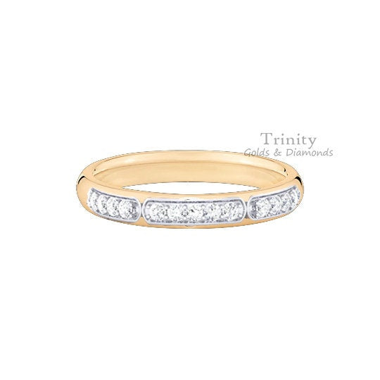 Round Cut Moissanite Wedding Ring In 925 Sterling Silver Ring, 10kt Yellow Gold Plated Our Moissanite Bridal Ring, Mother&