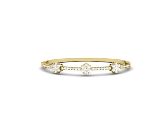 Moissanite Diamond Bangle Bracelet, Sterling silver Moissanite Bangle, Bangle Bracelet, Wedding Bangle, Anniversary gifts, Mother&
