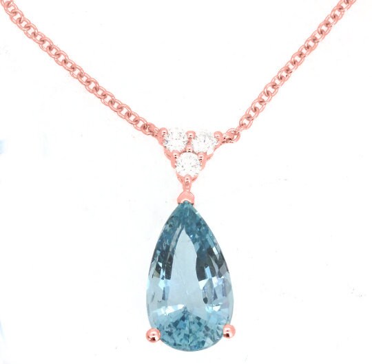 TOPAZ NEKLACE PENDANT, Topaz Pear Shape Diamond Drop Necklace With 10kt Gold Over Sterling Silver, Handmade Necklace, Bridsmaid Necklace