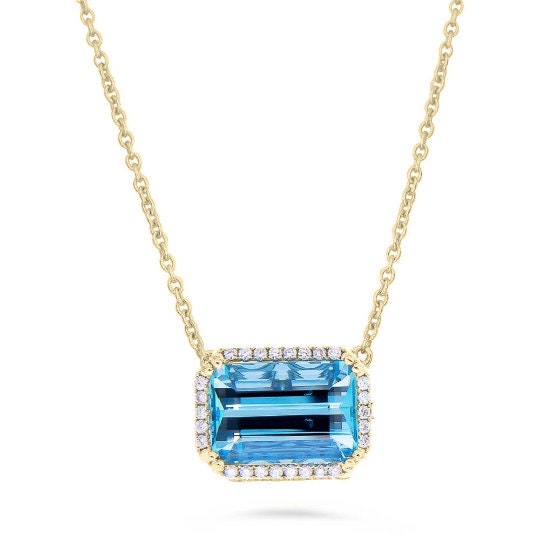 Blue Topaz Necklace,Blue Topaz Pendant,Wedding Jewelry, Blue Topaz Necklace Sterling Silver, December Birthstone Necklace, Blue Topaz Jewelr
