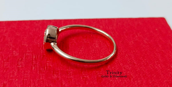 0.50CT Round Diamond Solitaire Bezel Set Ring / Dainty Ring For Women / Delicate Ring / 14KT White Gold Plated / Gift For Her