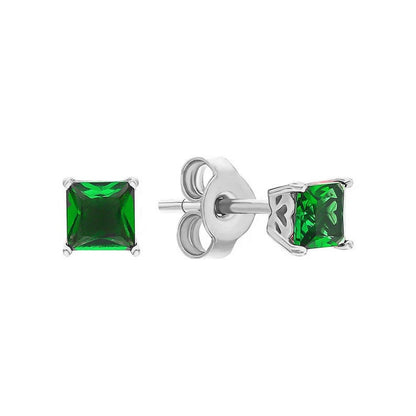 Emerald Princess Earrings, Stud Earring, Dainty Stud Earrings, Small Stud Earrings, Tiny Stud Earrings,Handmade Earring, Minimalist Earrings