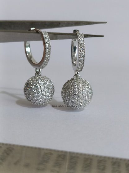 DIAMOND DISCO BALL Earrings, Disco Ball Dangle Drop Earrings,Minimalist Earring, Earrings Dangle,Bridesmaid Earrings,Dainty Earrings, Gifts