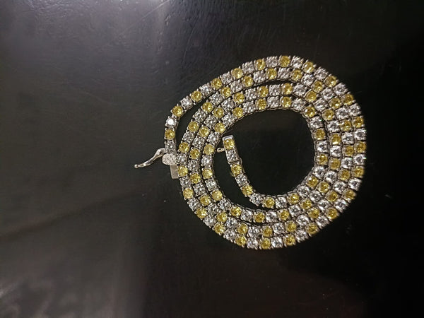 Citrine Diamond Tennis Necklace, Handmade Citrine Tennis Necklace, Bridal Anniversary Gift, Citrine Tennis Alternate Necklace
